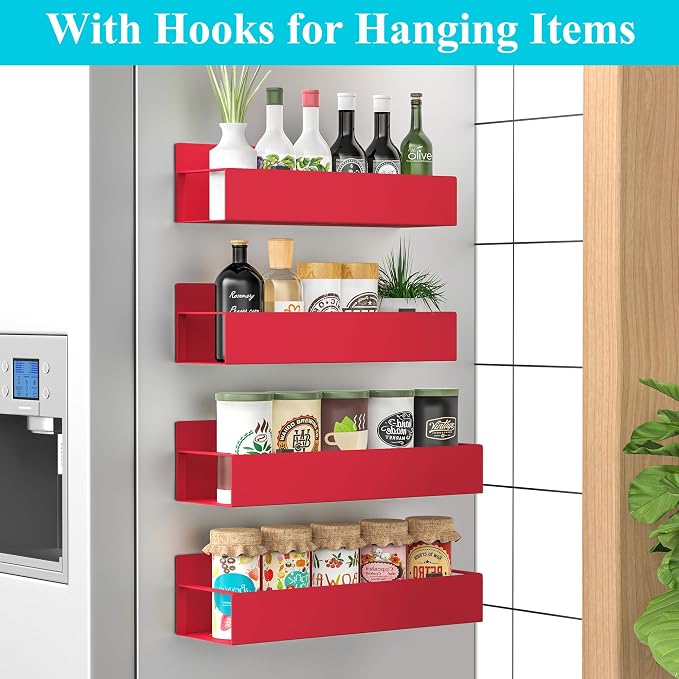 HuggieGems 4 Pack Magnetic Spice Storage Rack Organizer - Image 2