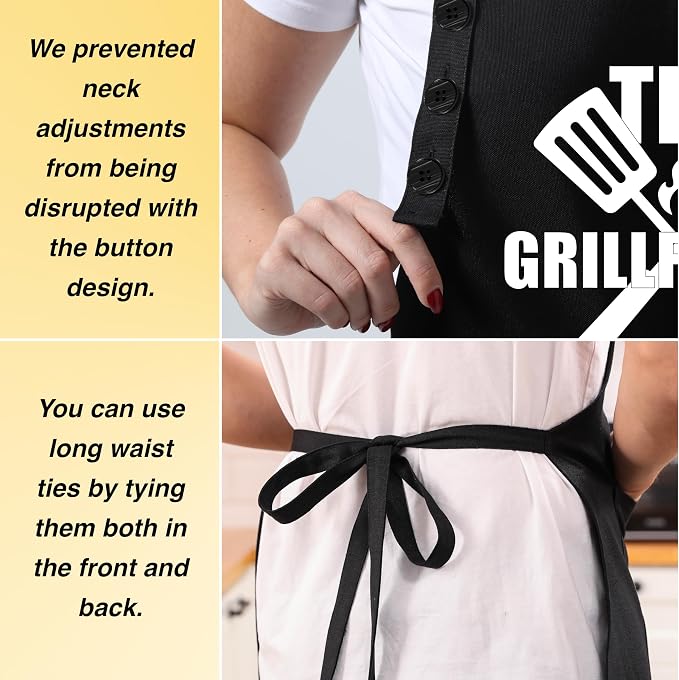 TOSHEX Funny Apron Waterdrop Resistant 100% Cotton Aprons - Image 7