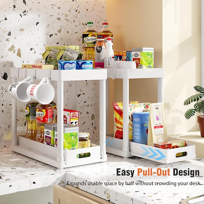 2 Pack Pull-Out Storage Organizers, Under Sink Organizer and Storage - Image 4