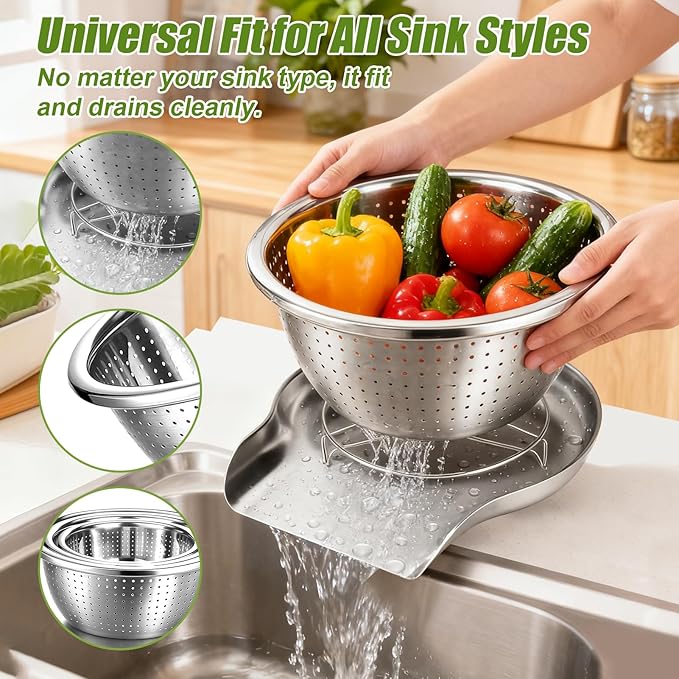 Palksky Stainless Steel Colander Set - Image 4