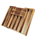 KITEISCAT Acacia Wood Expandable Silverware Organizer, Kitchen Utensil Drawer by KITEISCAT