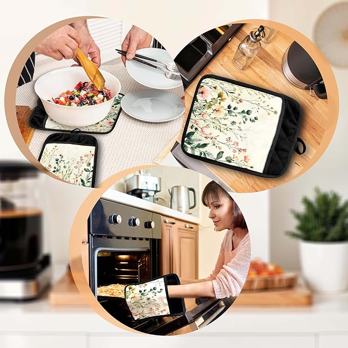Watercolor Rustic Floral Pot Holders - Image 6