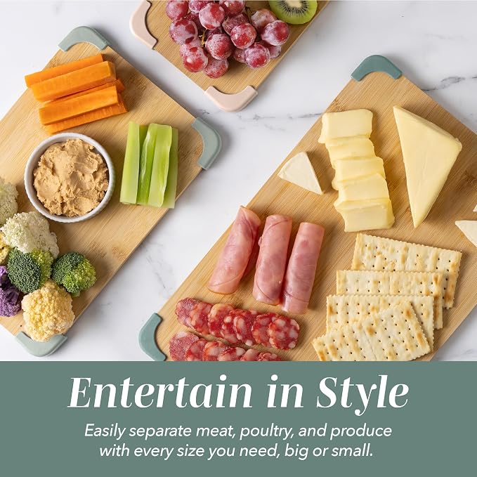 COOK WITH COLOR Non-Slip Cutting Board Set – Kitchen Essentials with Easy Grip - Image 6