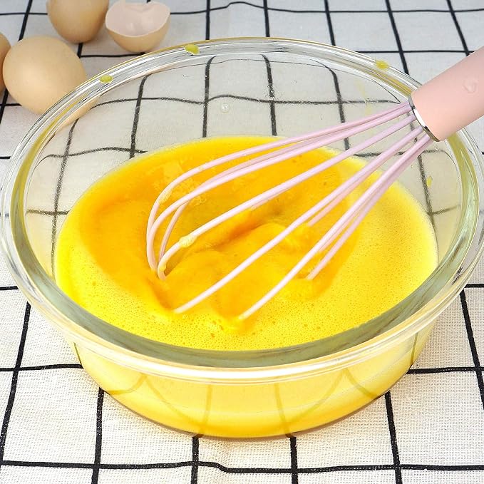 GorGin high temperature and easy to clean silicone whisk, 10 inch, grip good - Image 4