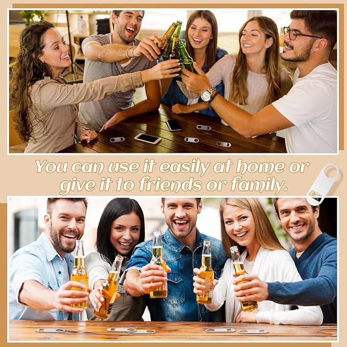 30 Pcs Flat Bottle Opener 3.5 x 1.18 inches Stainless Steel Beer bottle Openers - Image 6