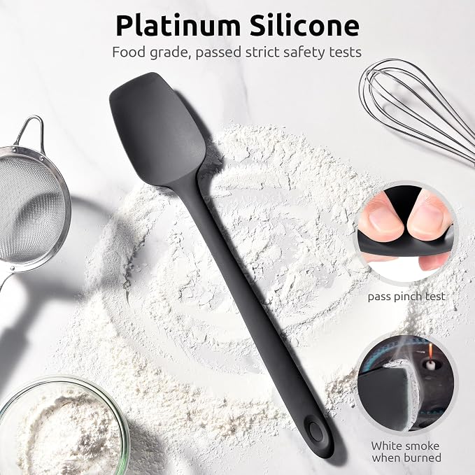 U-Taste Extra-Long 600ºF Heat Resistant Spatula Spoon: 14" Silicone Spoonula - Image 3