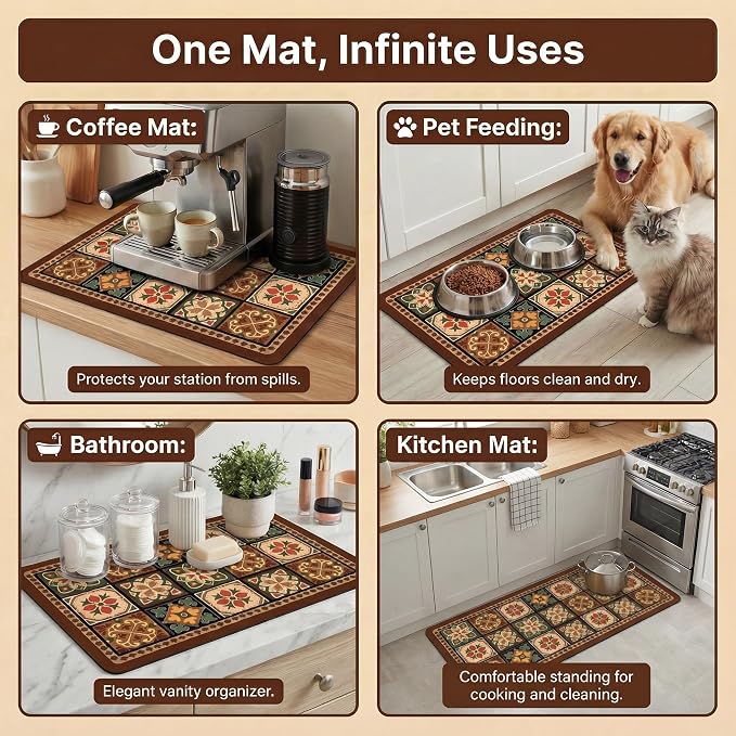 Boho Dish Drying Mat for Kitchen Counter - Image 6