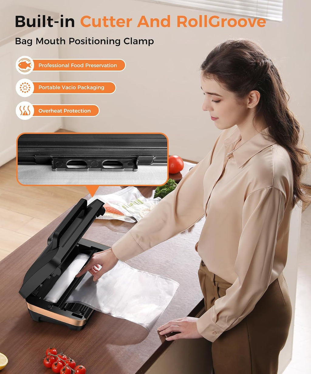 95KPa Powerful Commercial Vacuum Sealer Machine, 2X Strength Double