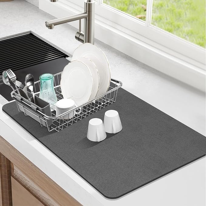 Findosom Dish Drying Mat, Cuttable Drying Mat - Image 8