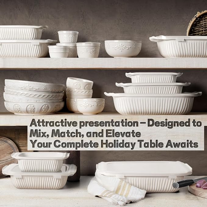 Artena Casserole Dishes For Oven, Ceramic Baking Dish, Large Lasagna Pan - Image 5