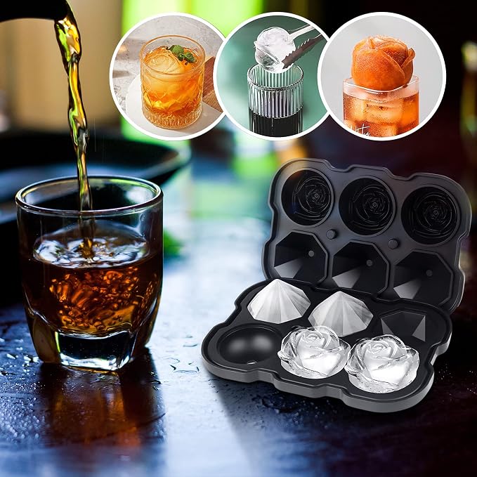 Rose Ice Cube Tray, ZACHDEE 2" Flower Silicone Ice Cube Tray - Image 4