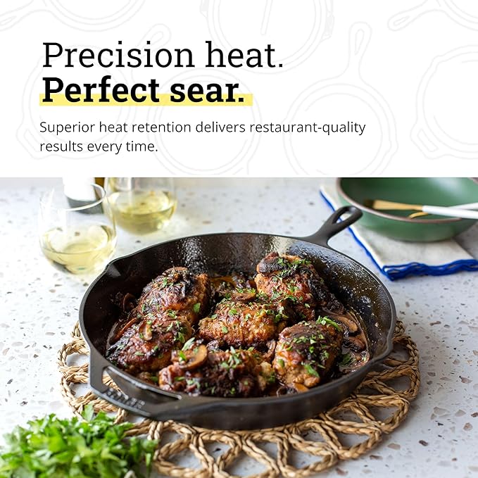 Lodge Seasoned Cast Iron Skillet 12 Inches - Image 6