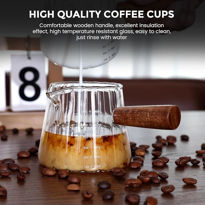 Espresso Measuring Cup 6 Oz, Espresso Glass Cups - Image 3