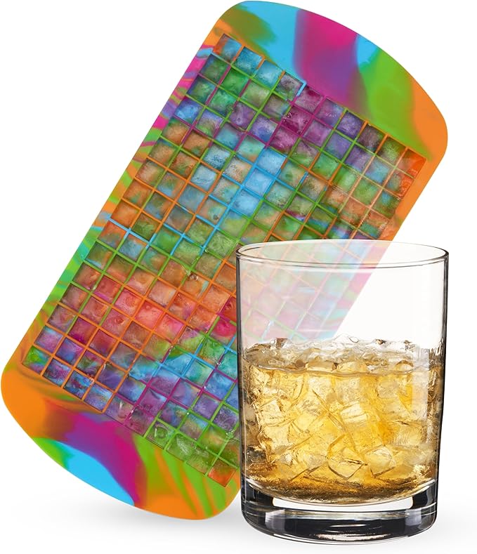 Host Mini Ice Cube Tray, Makes 160 Cubes, Durable Silicone Trays, Iced Coffee by HOST