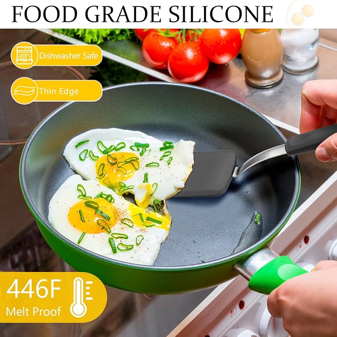 Silicone Cookie Spatula Turner 2 Pack Mini Brownie Spatula Flexible Kitchen - Image 3