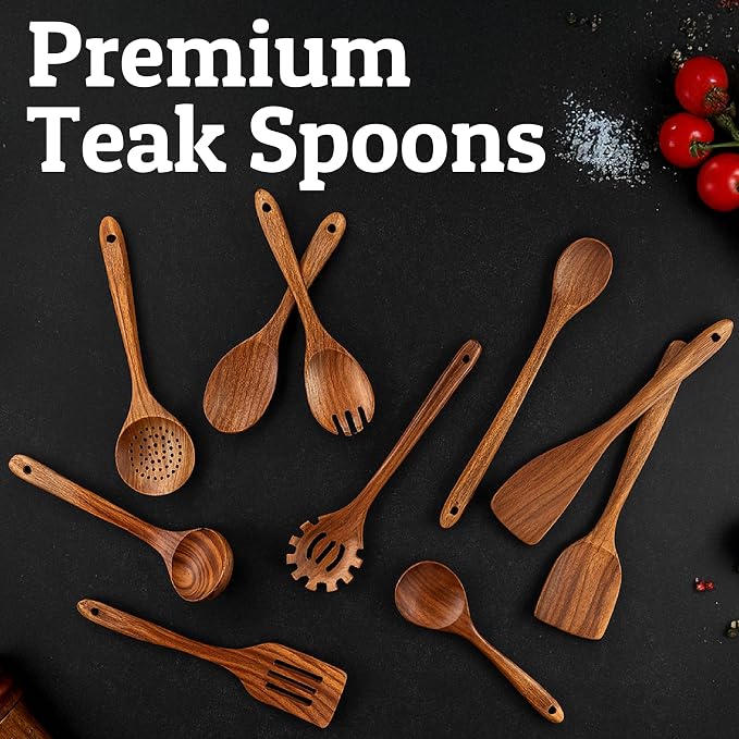 PriorityChef Premium Teak Flat Wooden Spatula - Image 7