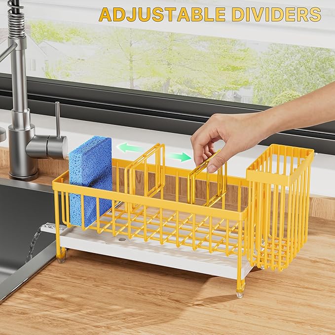 Cisily Sponge Holder for Kitchen Sink, Sink Caddy Organizer - Image 4