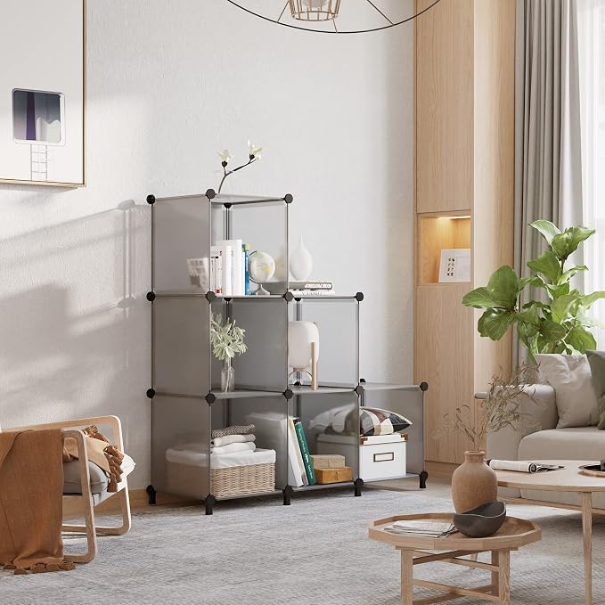 AWTATOS Cube Storage Organizer, Storage Cubes Shelves Bookshelf, 6 Cube Closet - Image 2