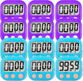 12 Pack Digital Kitchen Timer Small Classroom Timers by VOULOIR
