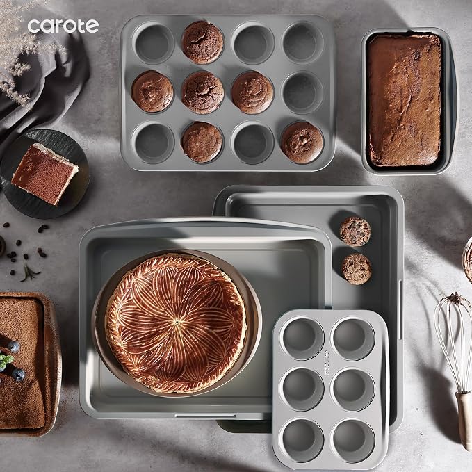 CAROTE 7-Piece Nonstick Stackable Baking Pans Set - Image 3