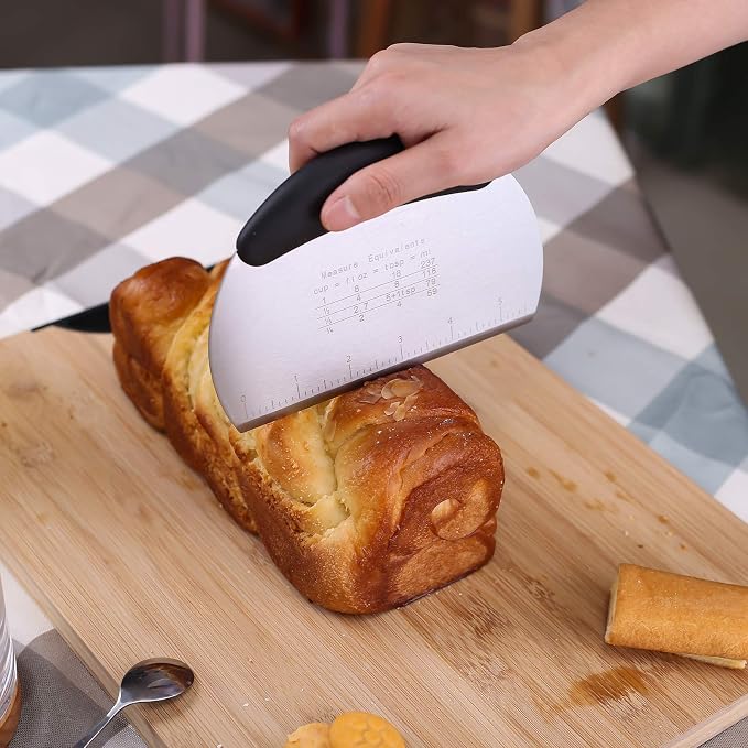 1 pcs Dough Pastry Scraper Chopper/Stainless Steel Dough Scraper Cutter - Image 2