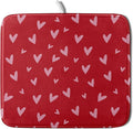 Valentines Dish Drying Mat for Kitchen Counter 16x18 Inch Valentine's Day Red by Aytipun