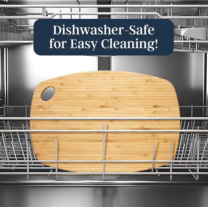 Totally Bamboo GreenLite Dishwasher Safe Cutting Board, 13.5" x 9" Reversible - Image 3