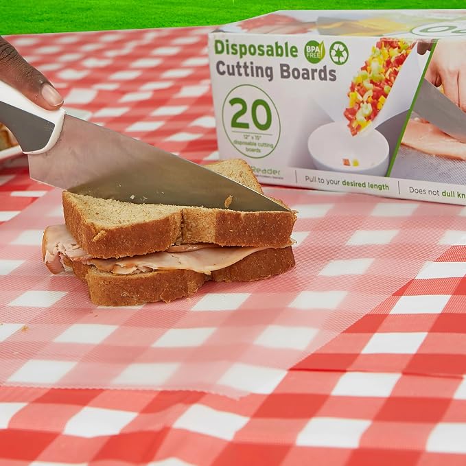 Mind Reader E-Z Board Disposable Plastic Cutting Board, 20 sf, 13.78"L x 3.35"W - Image 4