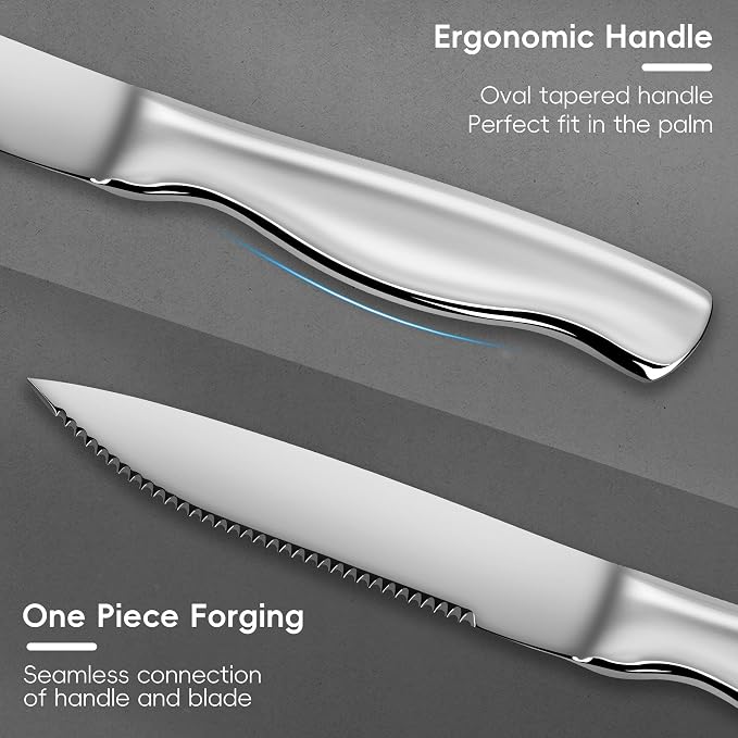 Serrated Steak Knife, Heavy Duty Kitchen Steak Knives, High End Steak Knives - Image 3
