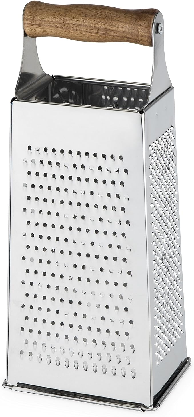 Twine Acacia Wood Handled Cheese Grater, Stainless Steel Grater, Citrus Zester - Image 8