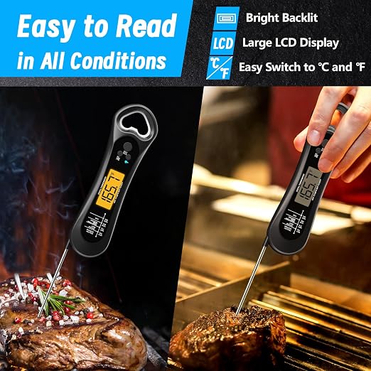 Meat Thermometer Digital, Instant Read Meat Thermometer - Image 2