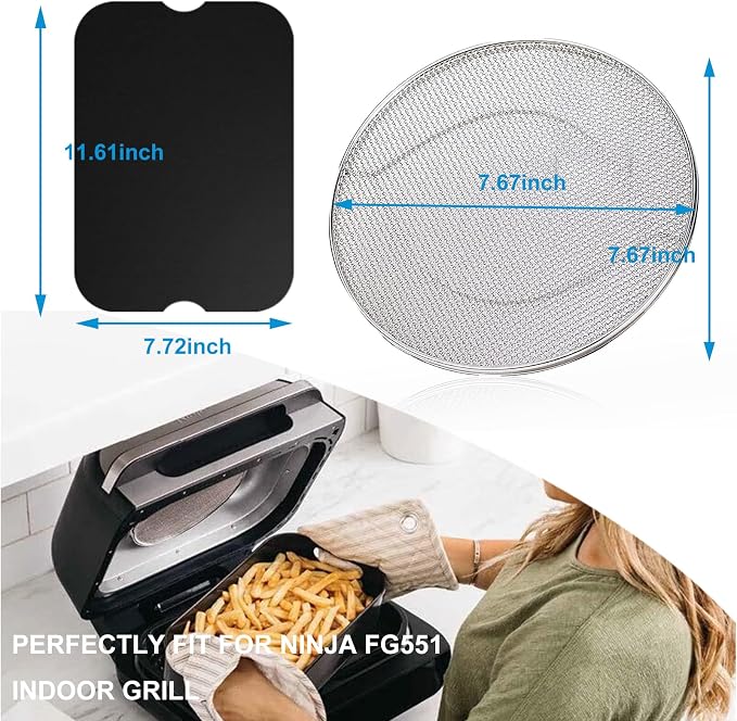 Replacement Splatter Shield and 3PCS Grill Mat - Image 2