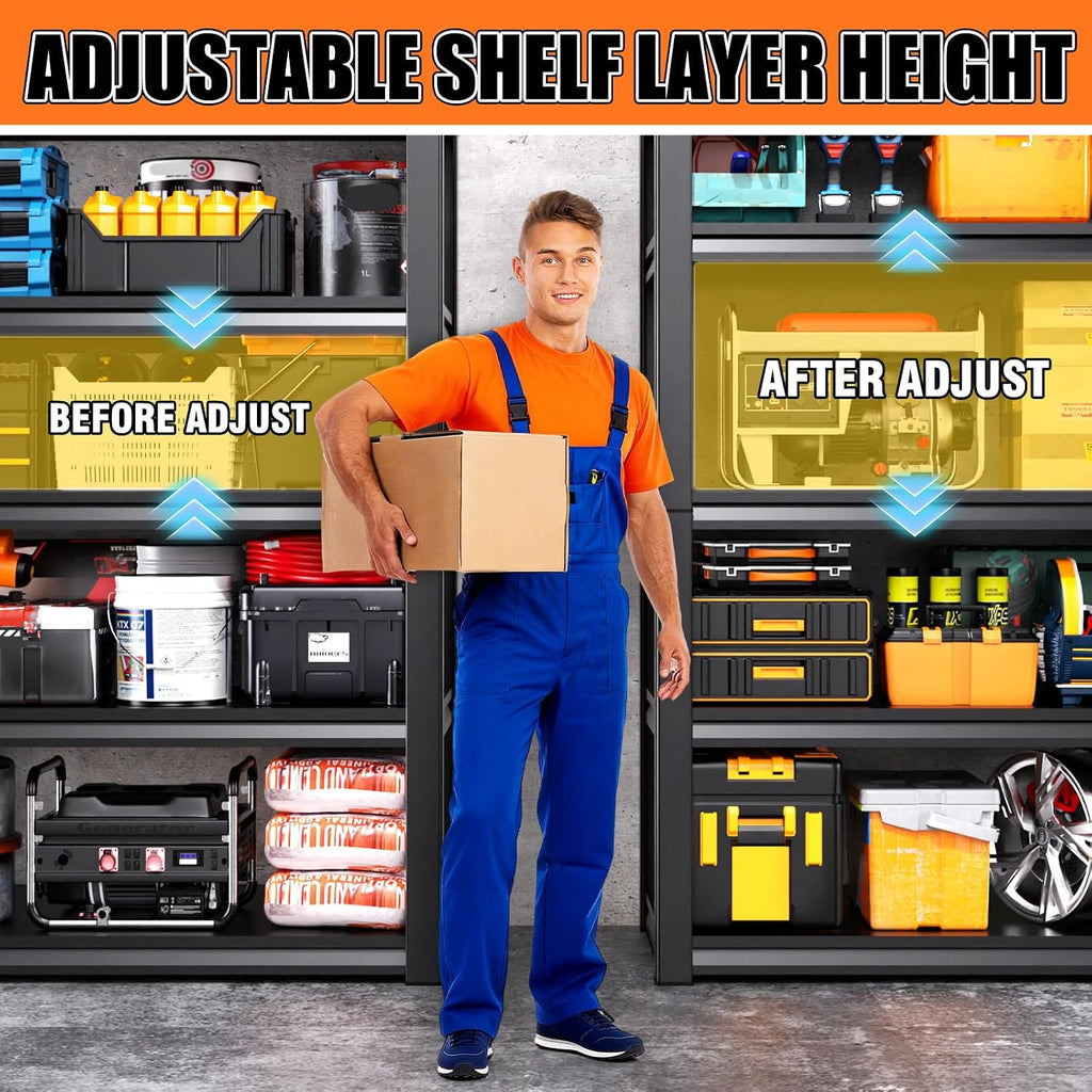 72''H 35''W Storage Shelves Garage Shelving,Adjustable Garage