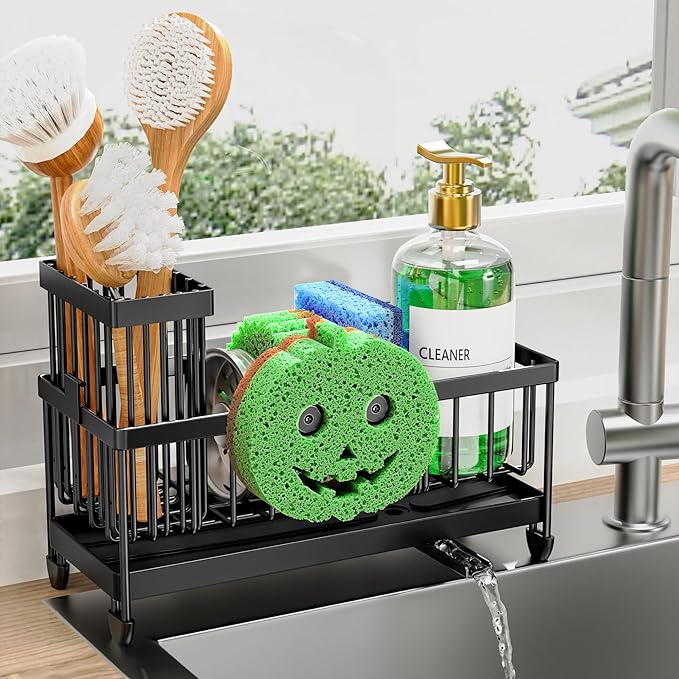 Cisily Sponge Holder for Kitchen Sink, Sink Caddy Organizer by CISILYHOMELIFE