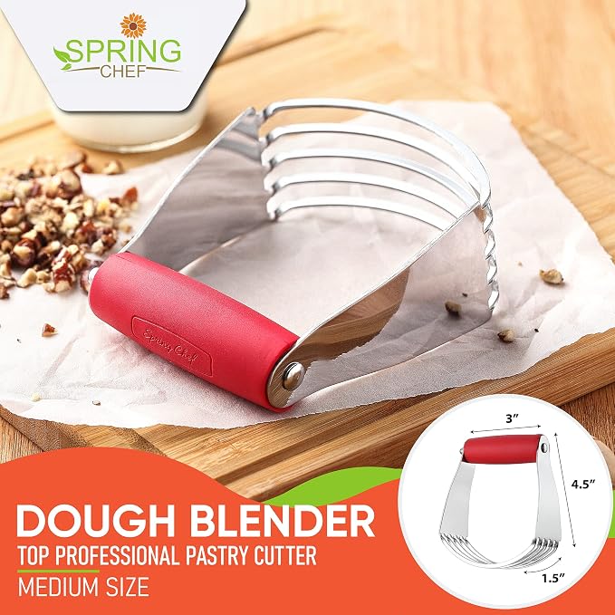 Spring Chef Dough Blender, Top Professional Pastry Cutter, Heavy Duty Baking - Image 2