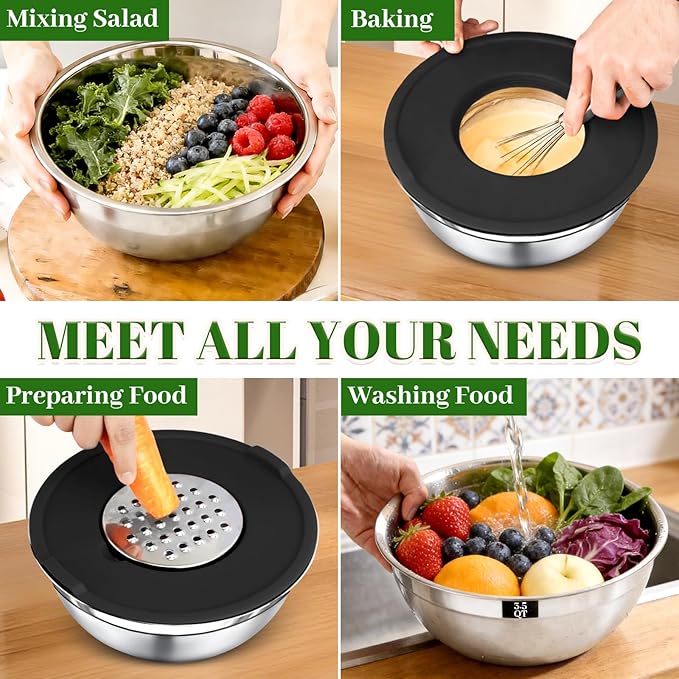 8PCS Mixing Bowls with Lids Set - Image 7