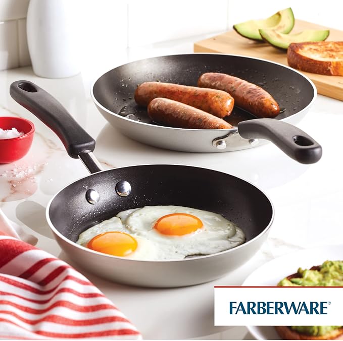 Farberware Cookstart DiamondMax Nonstick Frying Pans/Skillet Set, Dishwasher - Image 2