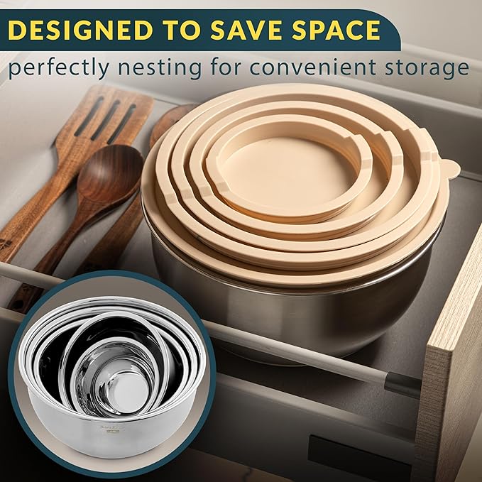 Baker's Signature Stainless Steel Mixing Bowls - Image 5