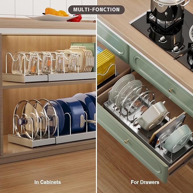 Magheo Expandable Food Storage Container Lid Organizers - Image 4
