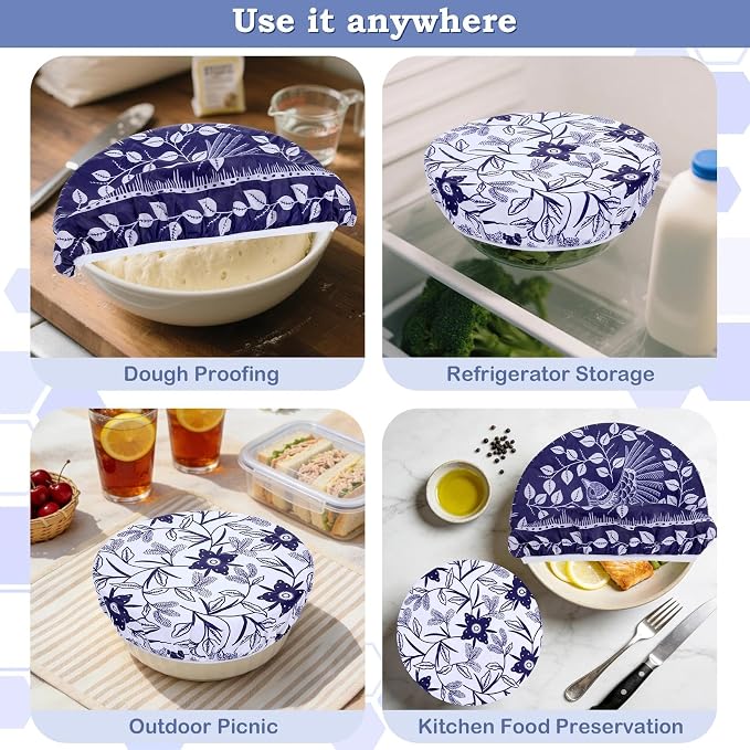 2 Large Reusable Beeswax Bowl Covers - Image 7