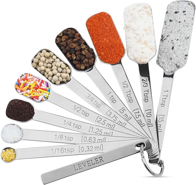Measuring Cups and Spoons Set, Stainless Steel Measuring Cups Set, Dry 7 - Image 4
