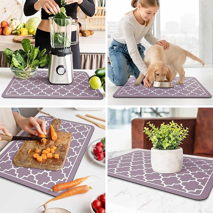 WISELIFE Dish Drying Mat Super Absorbent Drying Mat Large Dish Drying Mats - Image 6