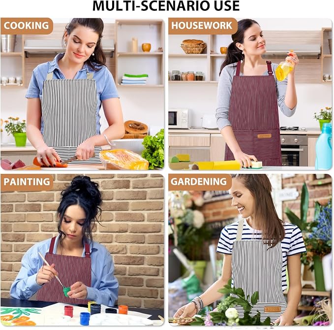 VALOME 2 Pack Kitchen Aprons, Apron - Image 6
