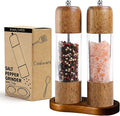 Wooden Salt and Pepper Grinder Set, Premium Oak Wood Salt Grinders Shakers by MJINGMEI