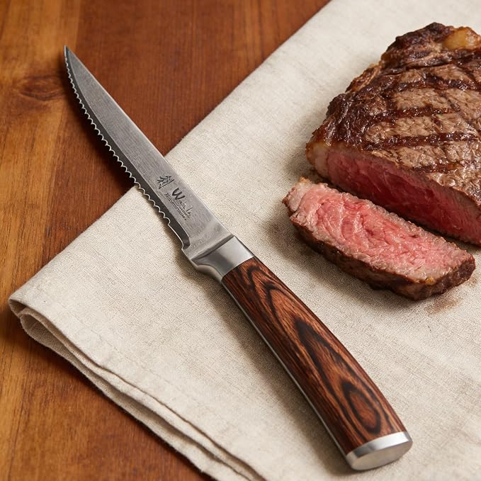 Wakoli EDIB 4-Piece Damascus Steak Knife Set – Professional Dining Kitchen - Image 5
