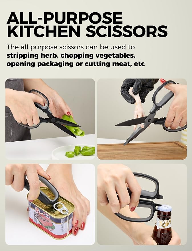 Heavy Duty Kitchen Shears, All Purpose Herb and Kitchen Scissors - Image 7