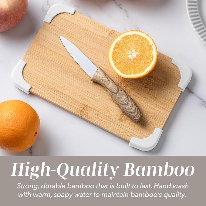 COOK WITH COLOR Non-Slip Cutting Board Set – Kitchen Essentials with Easy Grip - Image 4