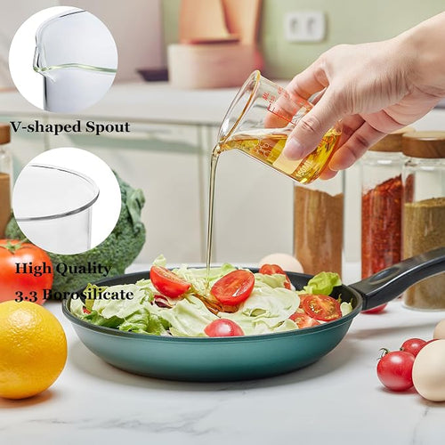 3 Piece High Borosilicate Glasss Liquid Measuring Cups, Includes 150ml - Image 2