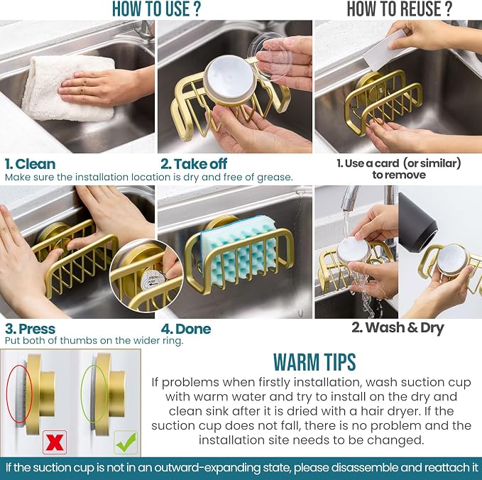 TAILI Sponge Holder for Kitchen Sink - Image 7
