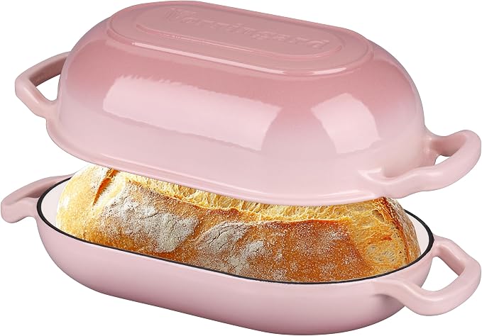 VORRINGARD Enameled Cast Iron Sourdough Bread Oven, Dutch Oven, Loaf Cast Iron by Unknown